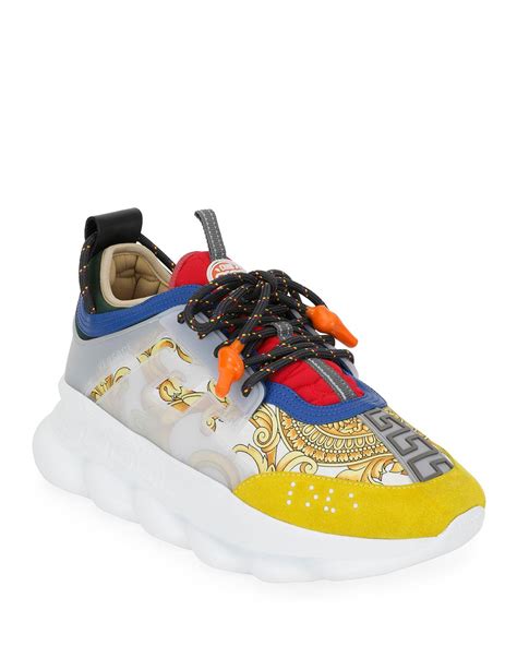 versace chain reaction sale mens|Versace greca sneakers men.